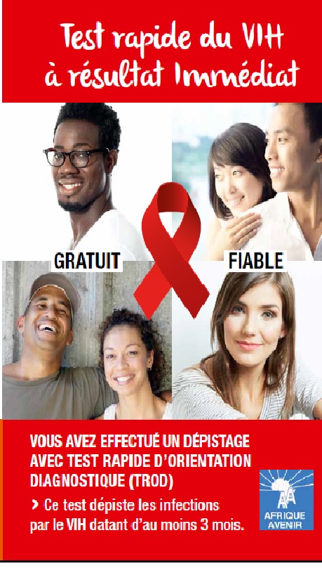 Dépliant test rapide VIH avec résultat immédiat