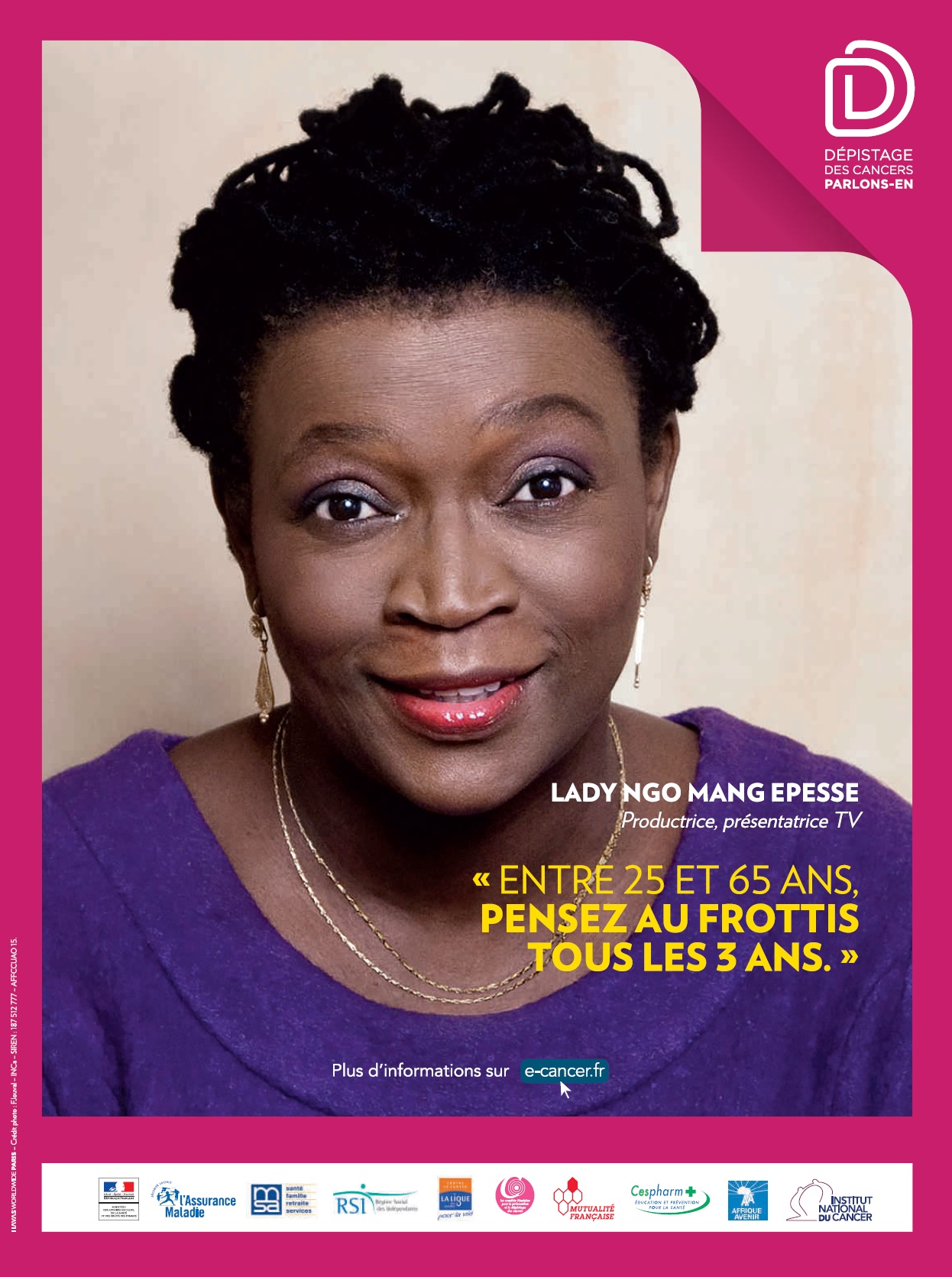 affichette dépistage cancer col de l&rsquo;utérus
